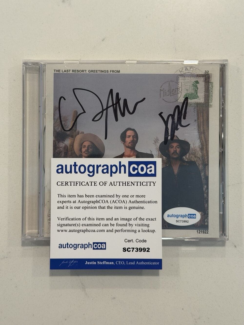 Midland The Last Resort: Greetings From Signed CD Autographed COA #3